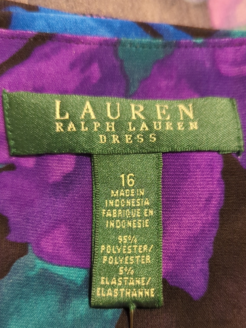 Ralph Lauren Sleeveless Floral Wrap-Style Summer Dress Size 16 👗 - Picture 9 of 9
